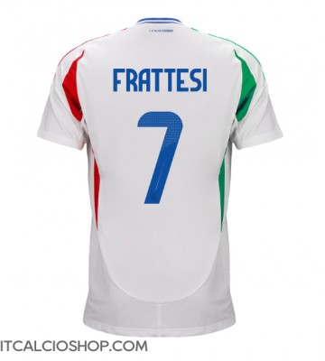 Italia Davide Frattesi #7 Seconda Maglia Europei 2024 Manica Corta